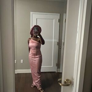 Elegant Pink One-Shoulder Dress